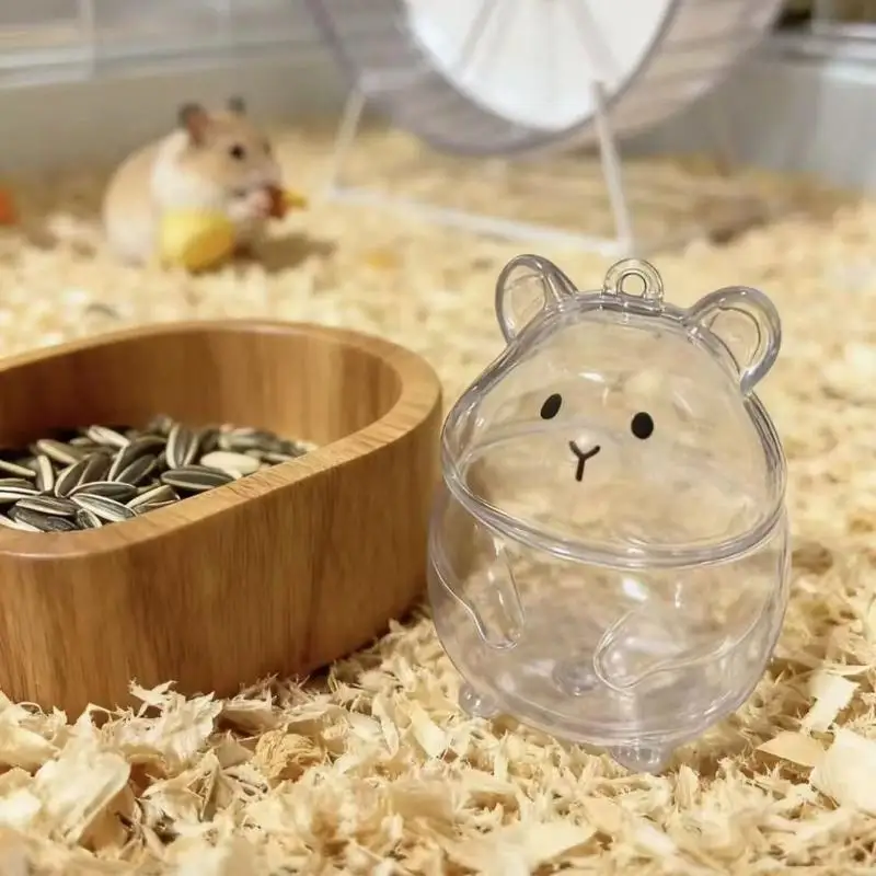 1 Stück Niedlicher Transparenter Haustier-Fellsammler in Hamsterform mit Abnehmbarem Pflegekamm für die Käfierreinigung – Detail 3
