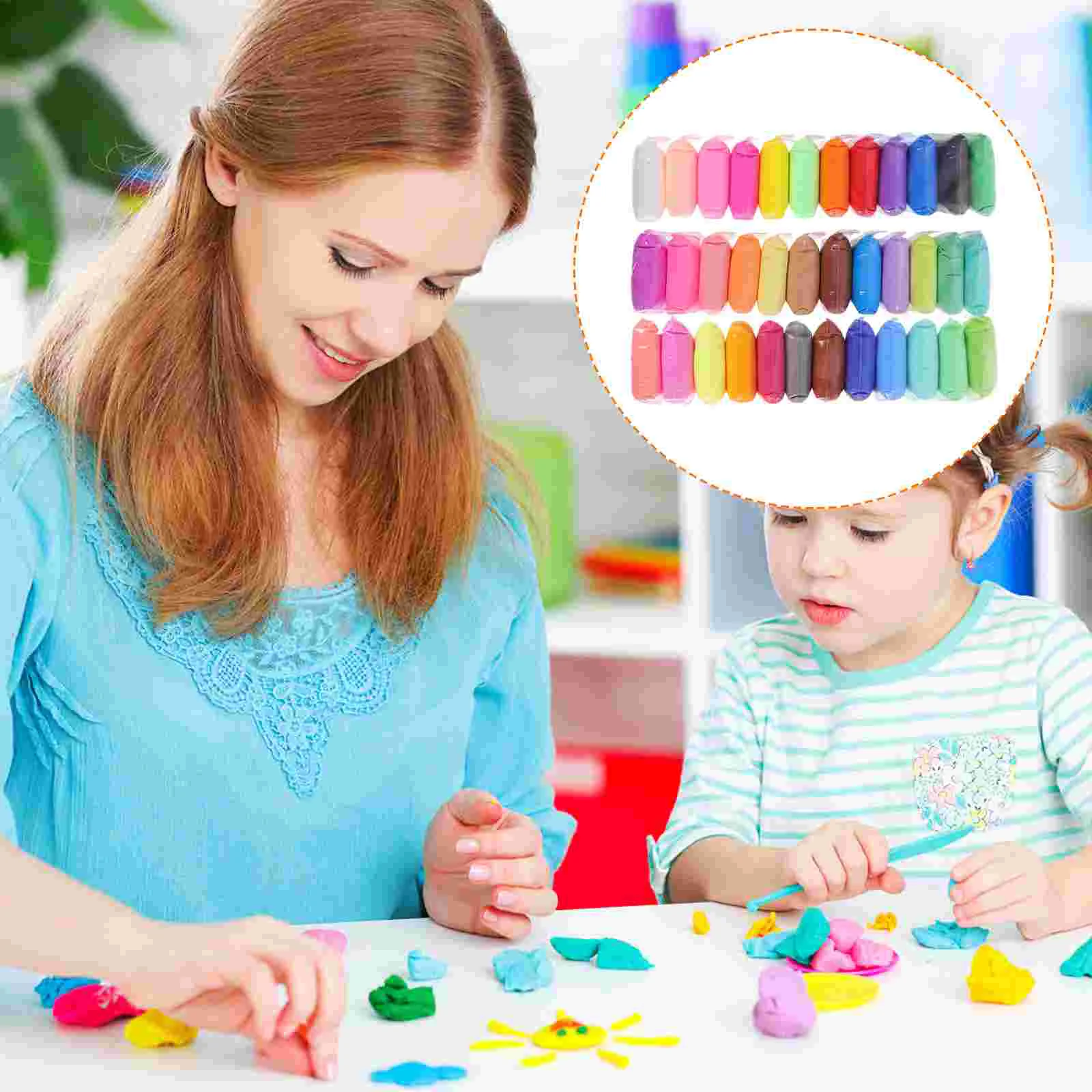 

36 Packs Colored Clay Modeling Toys Kids Space DIY Kit Plastic Clays For Toddler Child