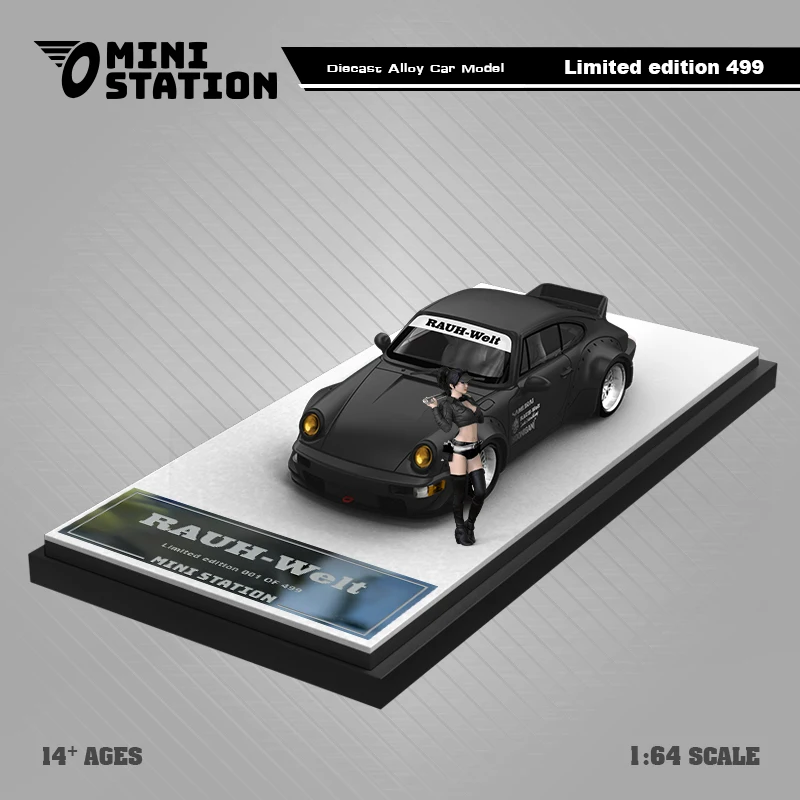 Mini Station 1:64 RWB 964 Ducktail SAMURAI limited499 Diecast Model Car