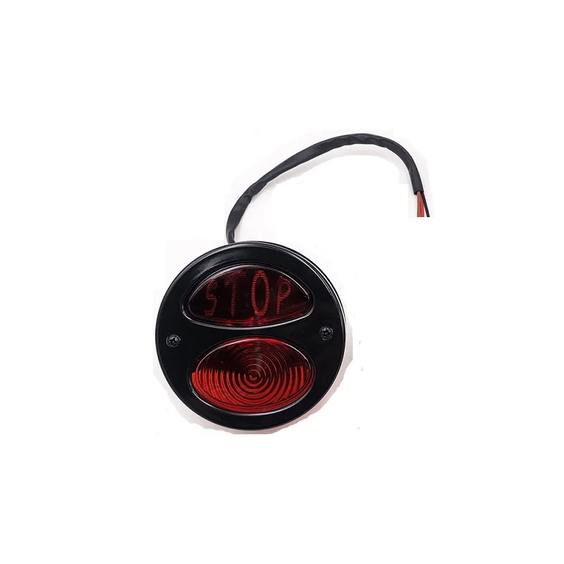 Chrome Motorcycle Brake Tail Light for Harley Chopper Bobber License Plate Lamps 12V Indicator Stop Taillights MotorBikes Parts