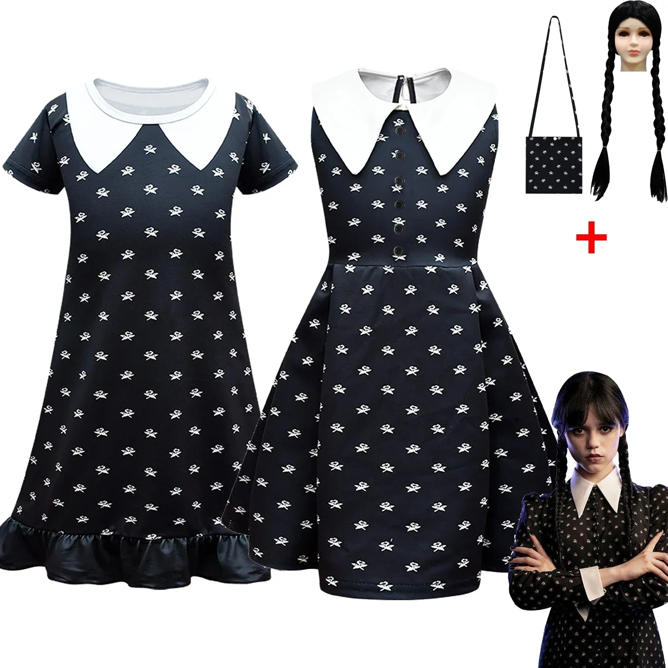 Женское платье для косплея, винтажное готическое платье с париком