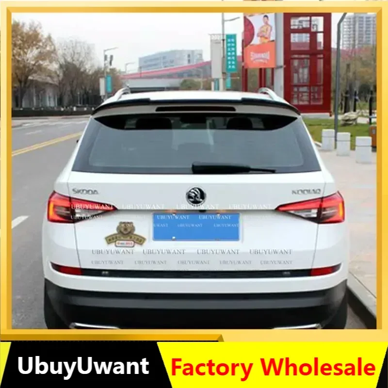 UBUYUWANT New Design High Quality ABS Material For Skoda Kodiaq 2017 2018 2019 Spoiler Primer Paint Rear Trunk Roof Rear Spoiler