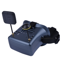 LS-008D 5.8G FPV Goggles 4.3 inch 40CH FPV Helmet Support DVR Dual Antenna Battery Helmet Receiver Goggles RC FPV Racing Drone