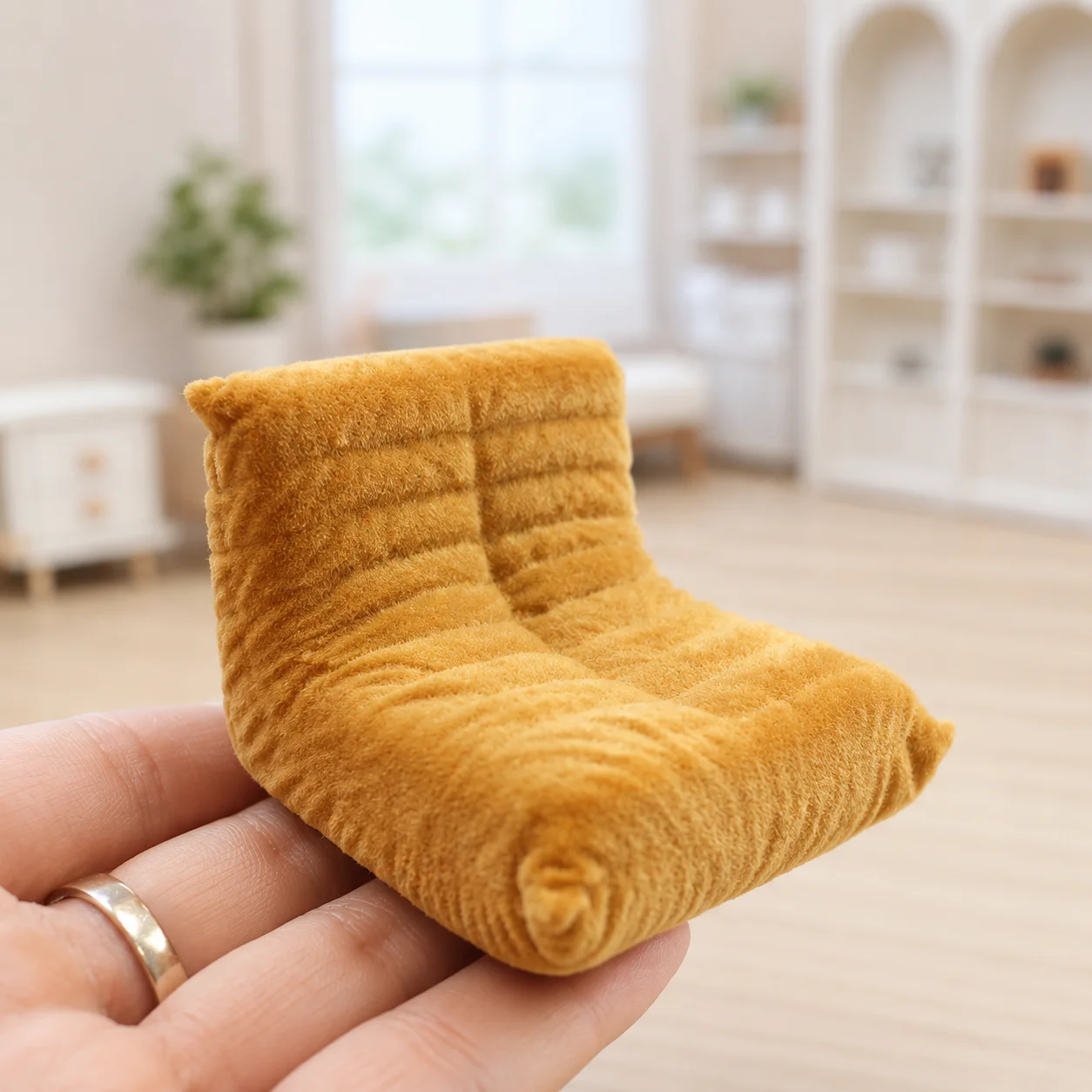 1:12 Mini Single Seat Sofa Dollhouse Mini White Sofa Furniture Desktop Decor Life Scene Model Miniature Home Decoration