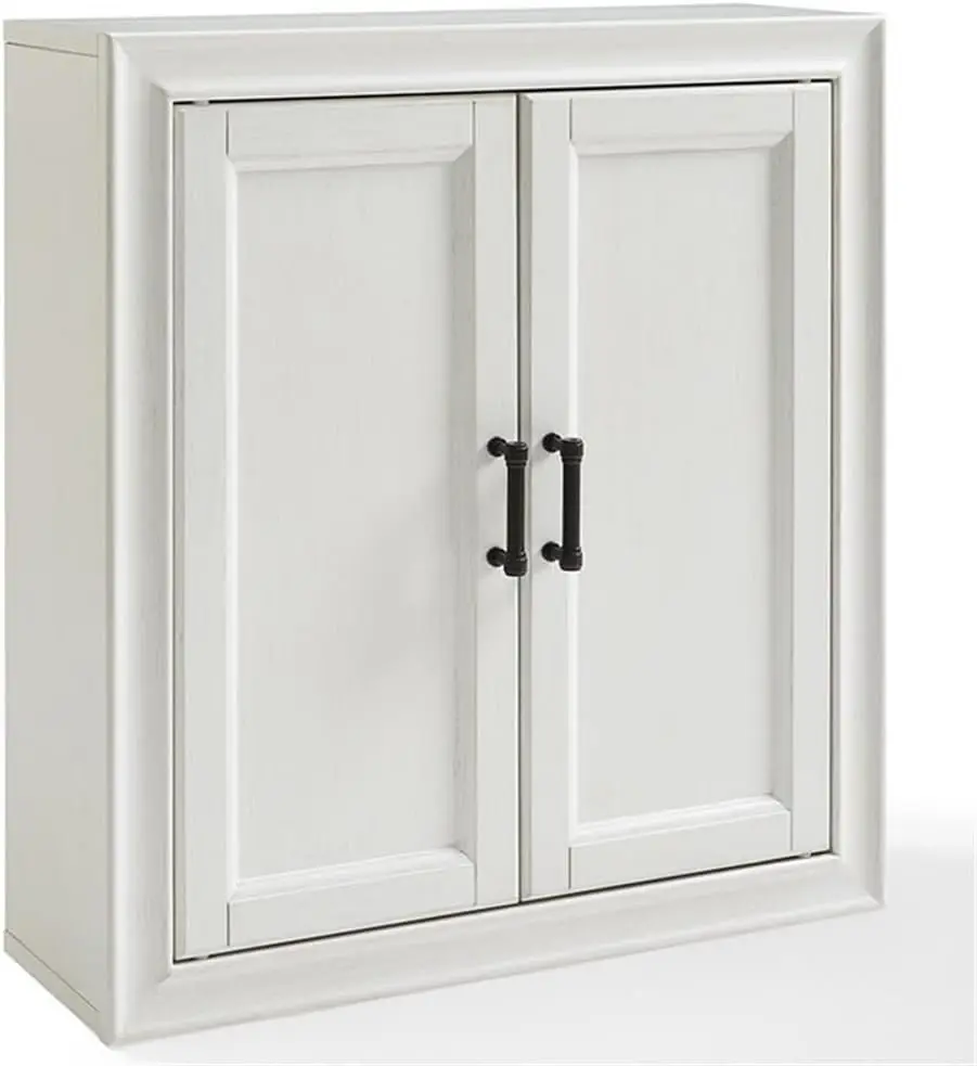 ヴィンテージホワイトの棚付きモダンな木製薬キャビネット