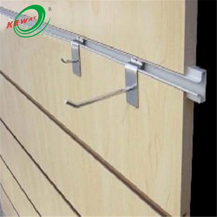 Hot Sale MDF Display Slatwall Panel Custom Colors Aluminum Strip E1 Formaldehyde Emission Standards