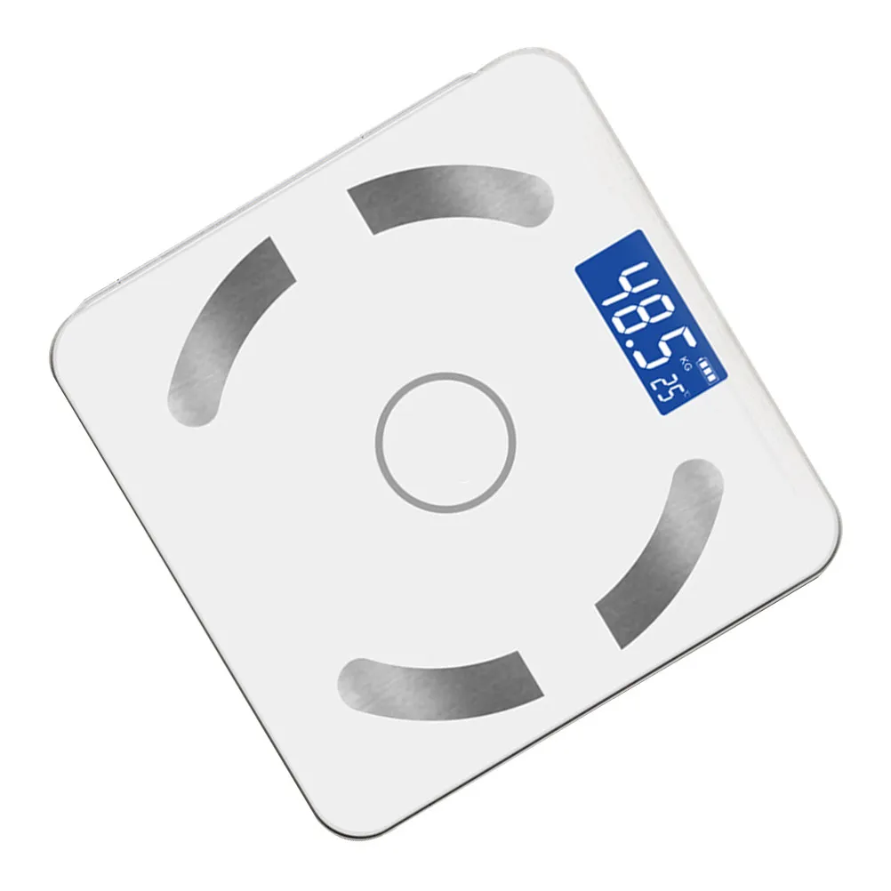 

Электронные весы для измерения жира в организме, цифровые умные весы с ЖК-дисплеем, биоэлектродные, точное измерение, белые (без батареек)