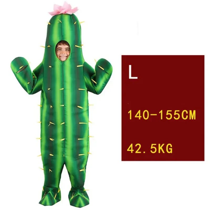 Costume adulto unisex Cosplay festa di festa divertente verde uomo cactus per bambini ragazzo tuta vestito operato MN4