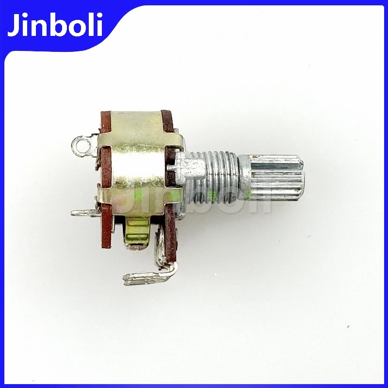 2PCS 16 Type B5K With Rotary Switch 5Pins Single Potentiometer Computer Speaker Volume Switch Threading Hole Pin