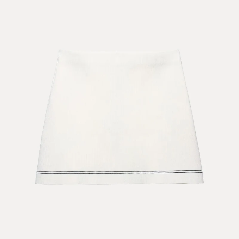 

Весна 2023 г., новая женская трикотажная юбка, простая универсальная отделка, полиэфирное волокно 00%