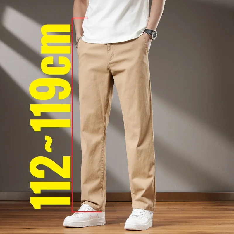 

Большой Высокий 195 190 200 см Мужские брюки с высокой талией Прямые брюки Мужской хлопок Стрейч Удлиненная длина 120 см 190 см Плюс Размер 48