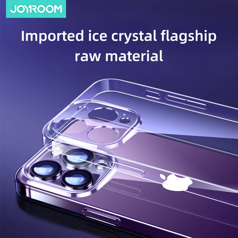 Joyroom Diamond Case For iPhone 14 13 12 Pro Max Anti-yellow Shockproof Phone Cases Full Lens Protection Cover For iPhone 14 Plu