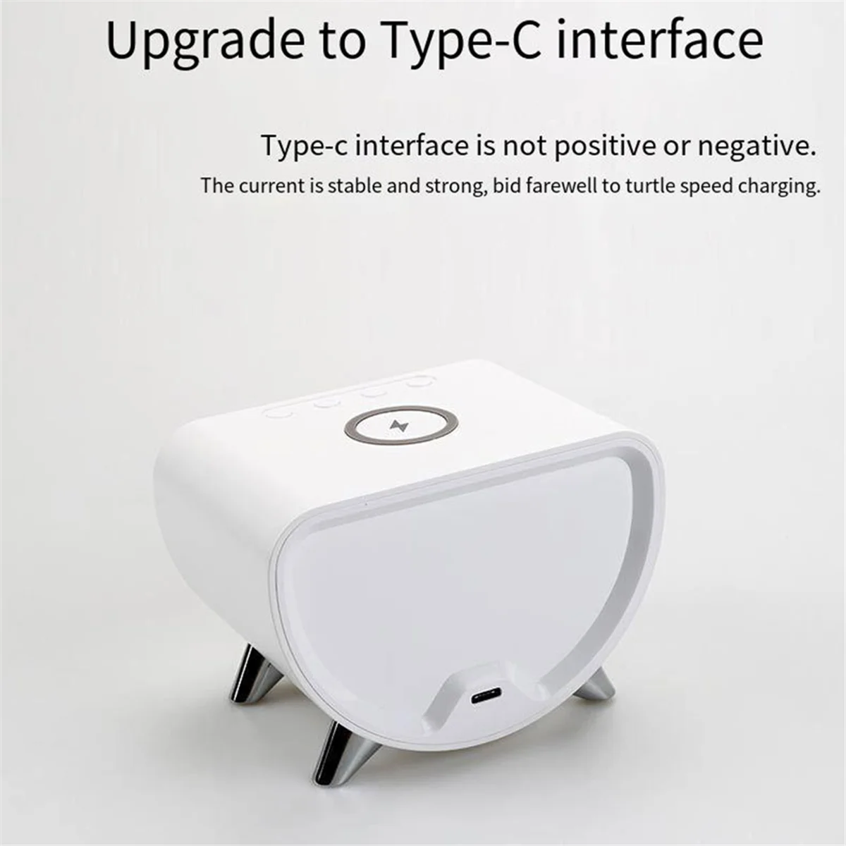 A03R Multifunctional AlarmClock Temperature Clock Wireless Charger LED Mobile Phone Three in One Wireless Charger