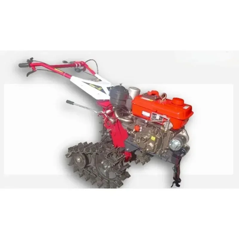 

【Best-selling】Double Crawler Micro Tiller Rotary Tilling Weeding Ditching Agricultural Machine