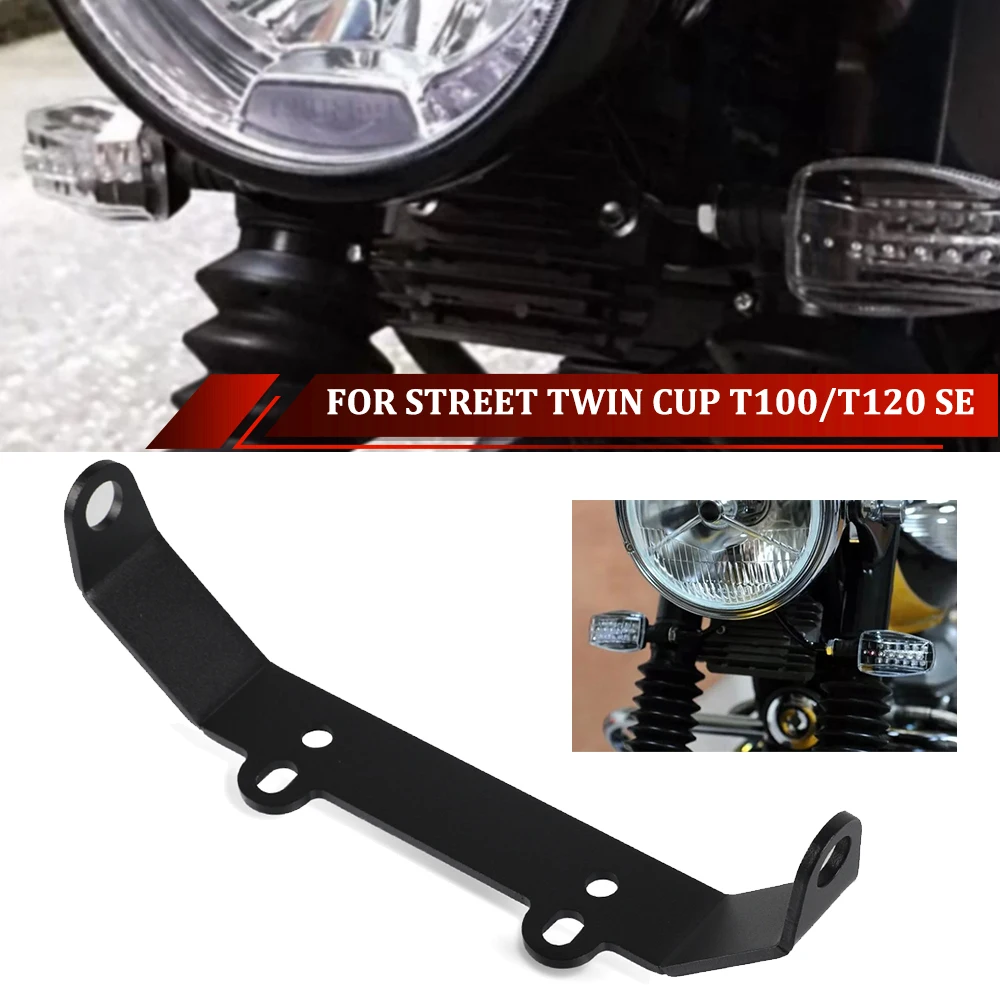 For Bonneville T100/T120 Street Twin/Cup SE Scrambler Motorcycle Front Indicator Turn Signal Bracket Front Relocation Bracket