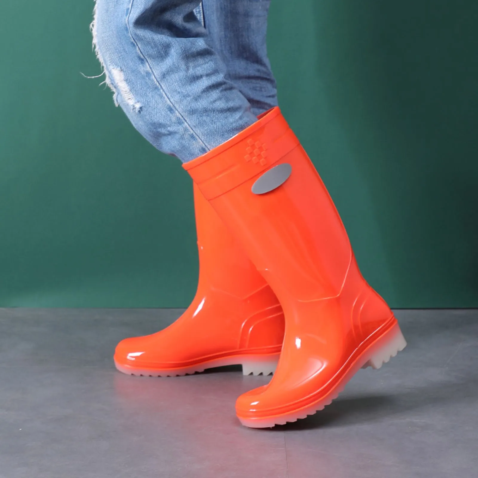 أحذية برباط عالية الفخذ للرجال، أحذية طويلة، أحذية المطر، أحذية الصيد، أحذية واسعة الانزلاق #4