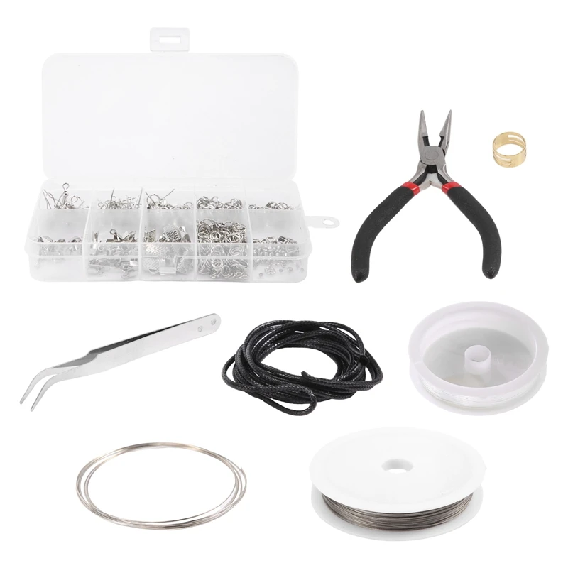 

Jewelry Findings Set Jewelry Making Kit Jewelry Findings Starter Kit Jewelry Beading Making And Repair Tools Kit Pliers Silver B