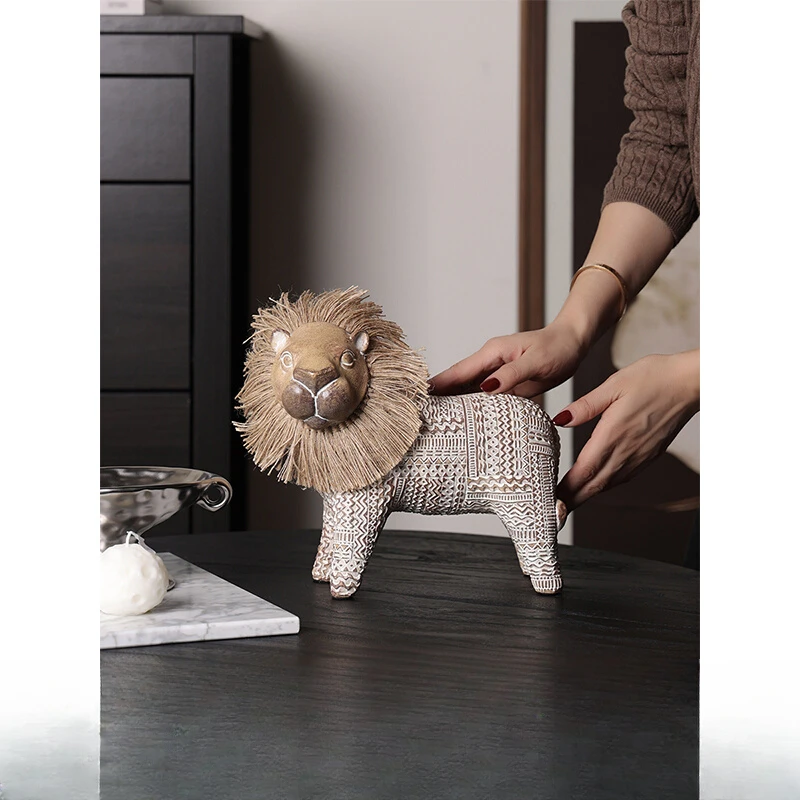 

Home Nordic style lucky little lion art ornaments handicrafts bedroom living room decorations