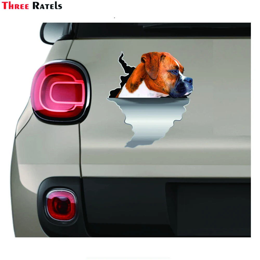 Three Ratels I723 Deutscher Boxer Car  Sticker  Angry Dog Stickers And Decals For Peugeot 2008 Mercedes W211