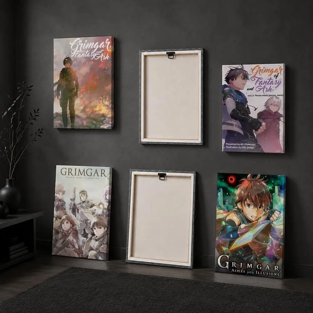 G-Grimgar Of F-Fantasy And A-Ash Framed Wall Painting Wood Framed Canvas Poster HD Wall Art For Bedroom Hallway Bar Home Decor