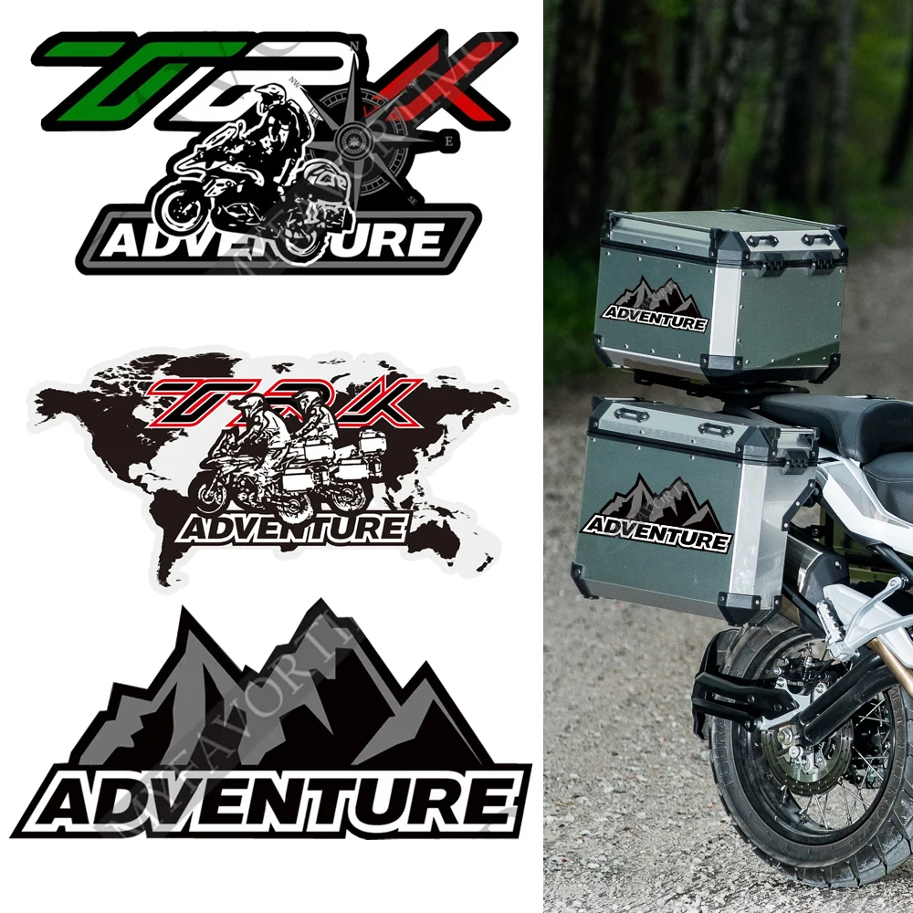 

Motorcycle Trunk Luggage For Benelli TRK502X TRK 502X 502 X Adventure Cases Box Panniers Aluminium Top Side Stickers Decal