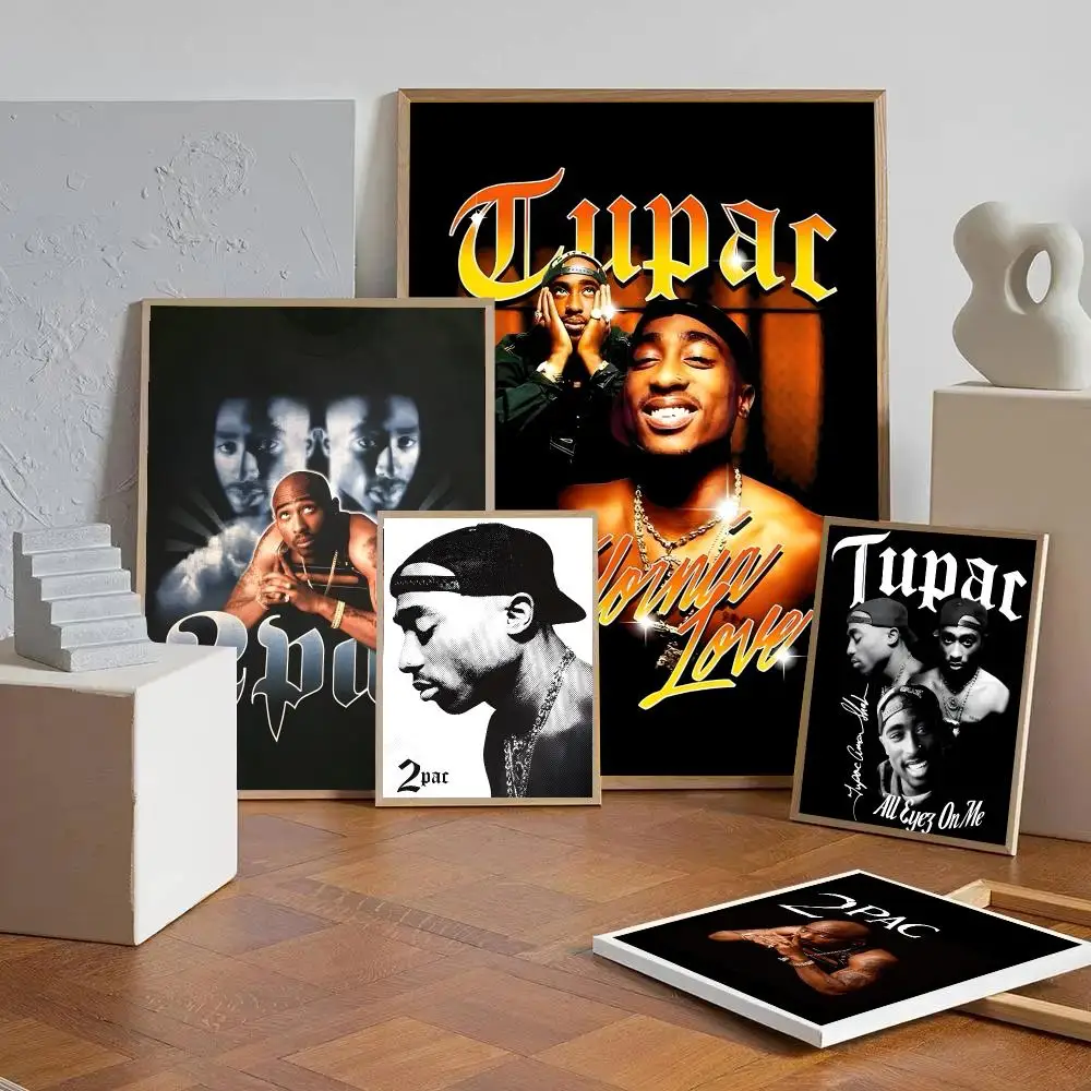 S-Shakur Famous Rapper Poster Self-adhesive Art Waterproof Paper Sticker Coffee House Wall Decor