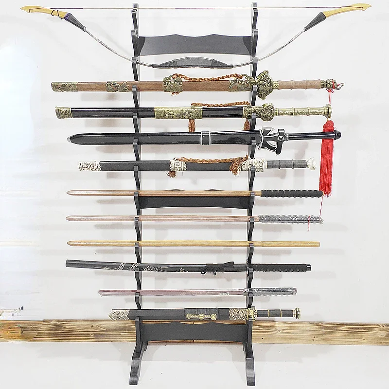 Simple Multilayer Sword Frame Storage Floor Support Samurai Sword Rack Shelf Decor Creative Combination for Home