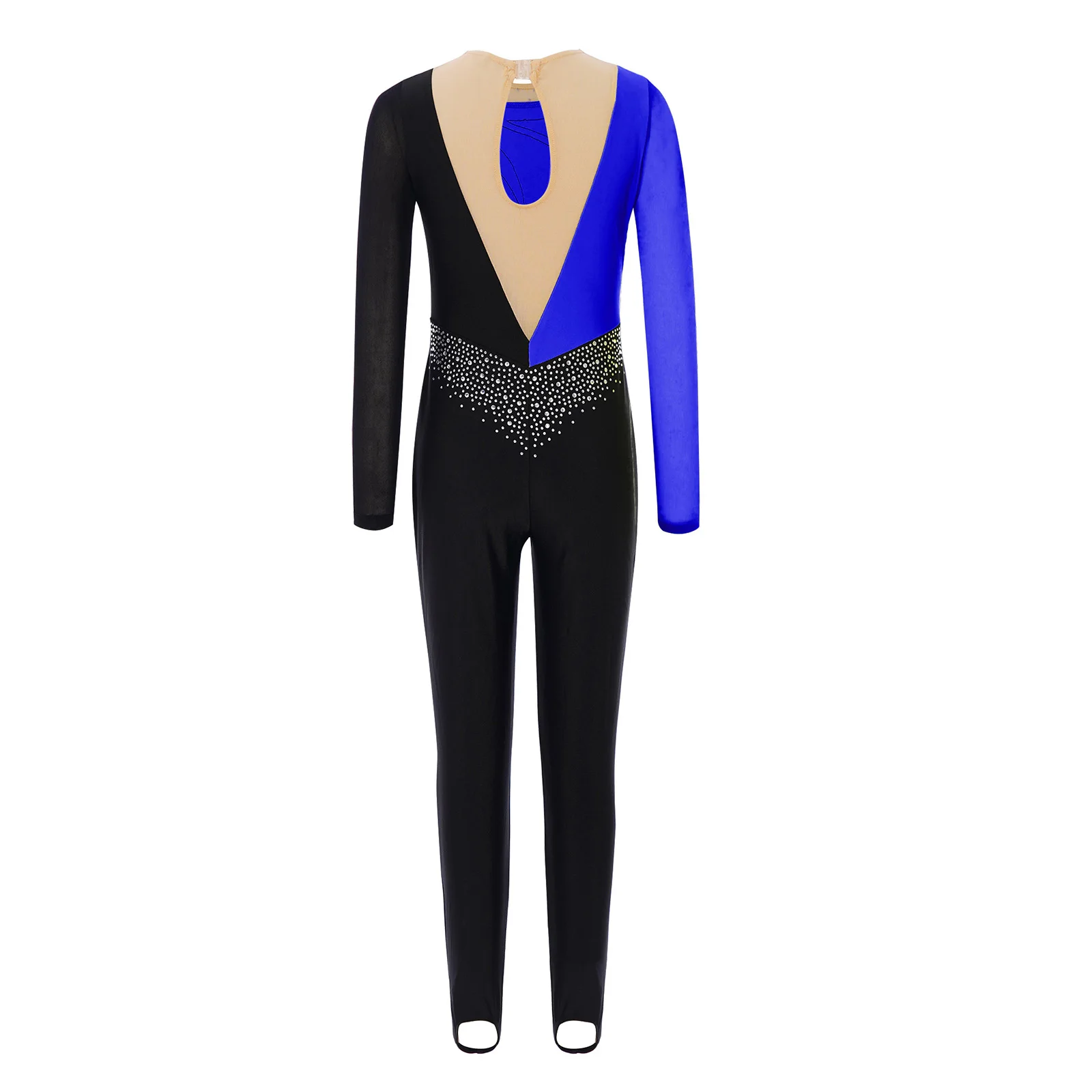 Tuta Da Ginnastica Per Bambina &ndash; Body Intero Manica Lunga Con Strass, Danza
