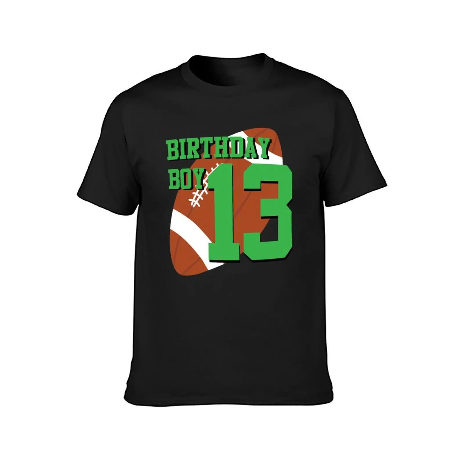 13th Birthday Football Boy Art 13 year old Field Players T-Shirt sports fans blanks Short sleeve tee men