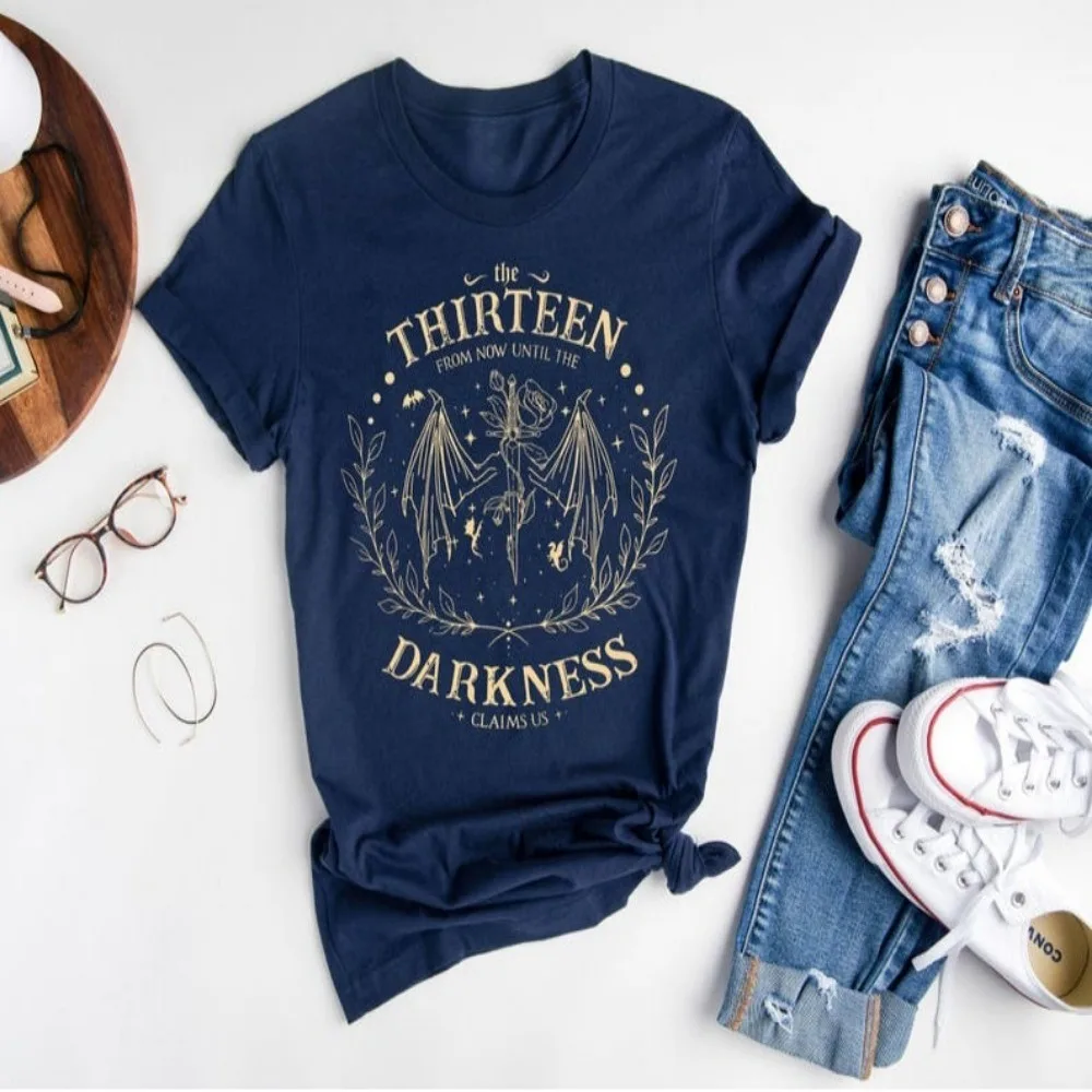 الرجعية ثلاثة عشر عرش الزجاج قميص من الظلام مطالبة لنا التي شيرت الكتب هدية للجنسين المرأة تيز الشارع الشهير نمط جديد