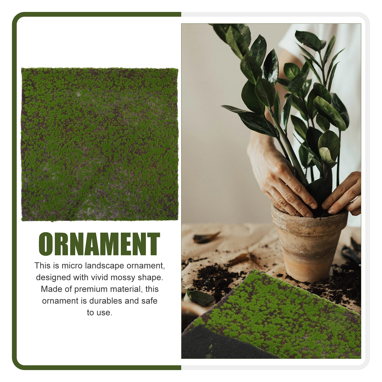 

Micro Landscape Artificial Moss Fake Moss Mini Garden Decoration Prop Realistic Turf for Bonsai Succulent Fish Tank Home Scenery