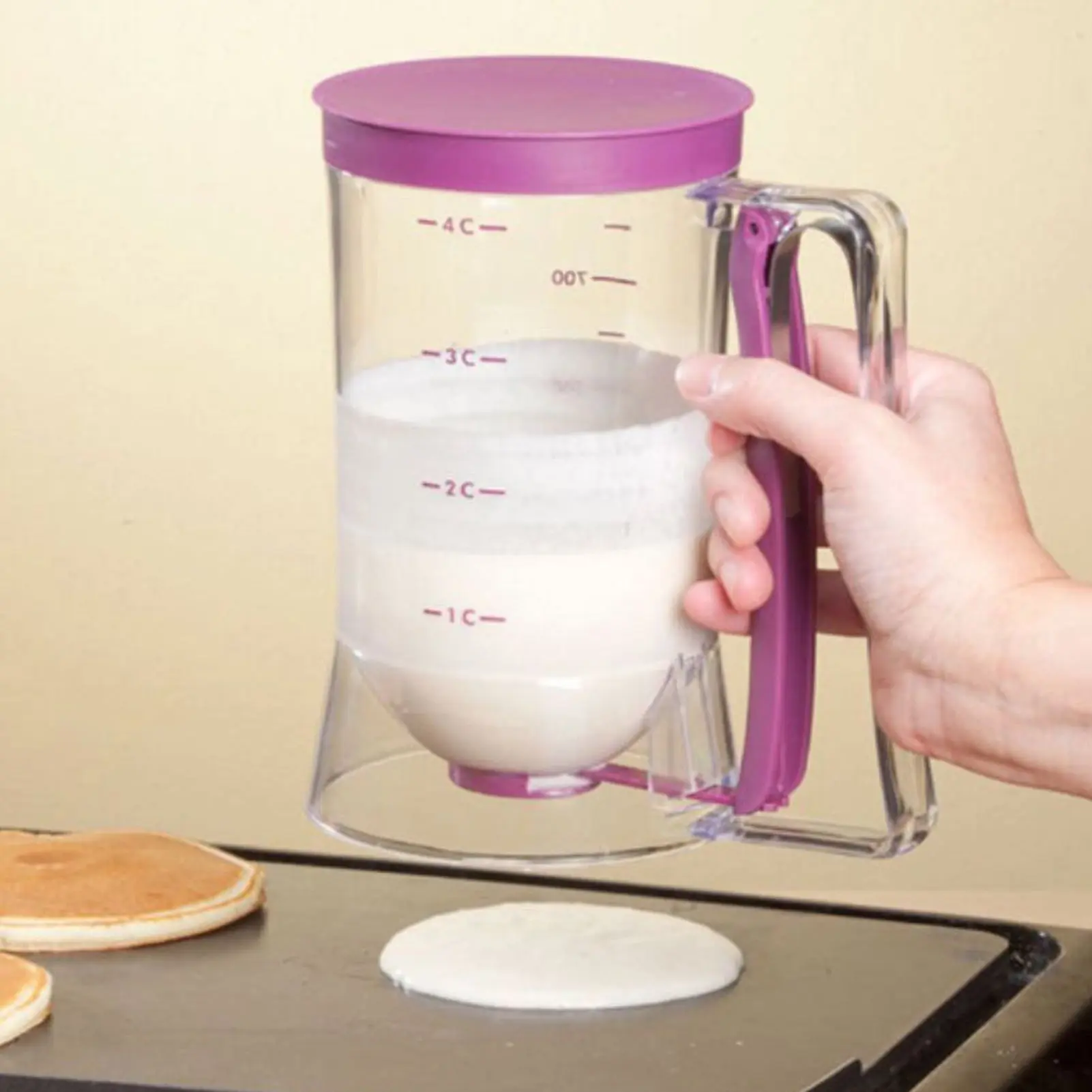 Batter Dispenser ABS 900ml Batter Cream Separator Baking Tool for Pancake Cupcake Cake Waffle Cupcake Batter Dispenser