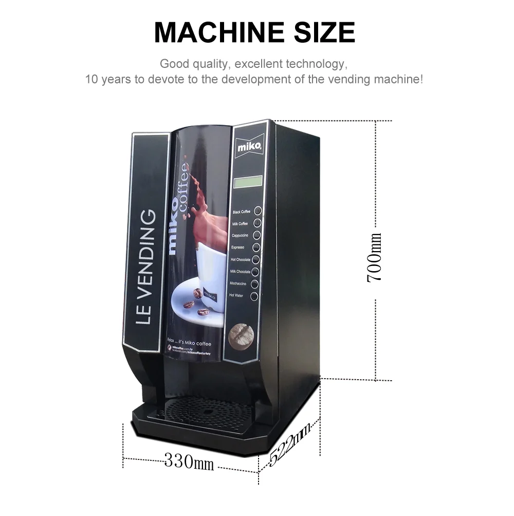 2024 Commercial Coffee Machine Automatic No Coin Operated  Vending Machine Customized Vendor