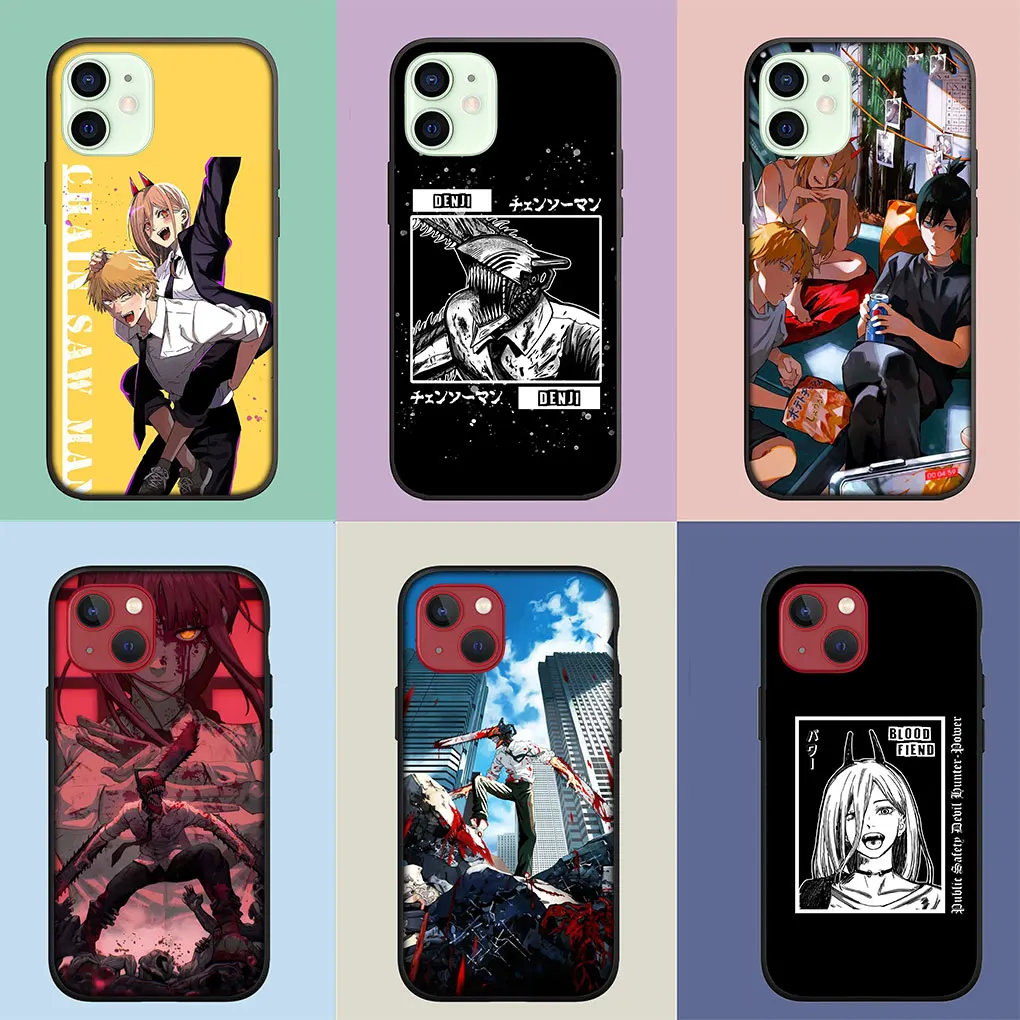 Tatsuki Fujimoto Chainsaw Man Gir Makima Cover Phone for iPhone 16 15 14 13 12 Pro X XR XS Max 8 7 Plus + 15+ SE Soft Case