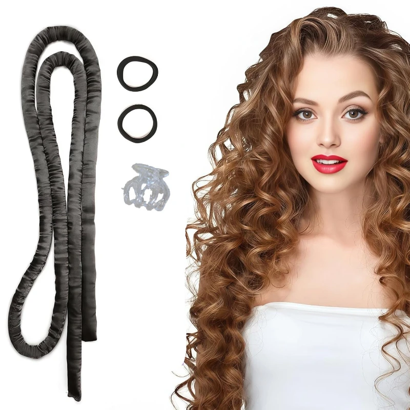 1 Sets Heatless Curling Rod Headband No Heat Roller Sleeping Overnight Soft Flexi Rod Lazy Hair Curler Hair Styling Make Up Tool