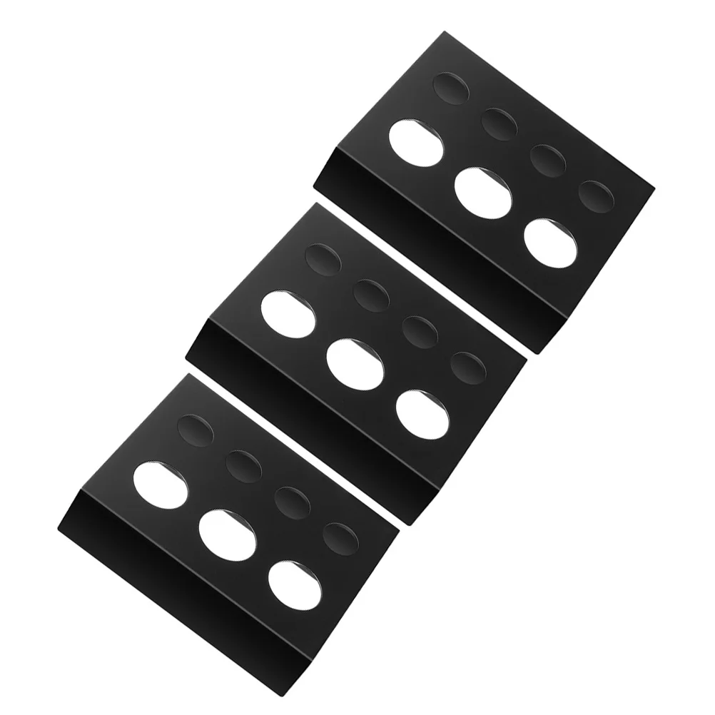 

3Pcs Rectangular Iron Pigment Rack 7 Hole Black Metal Stand Tattoo Ink Cup Holder Wall Mount for Artists Painters Jewelry Makers
