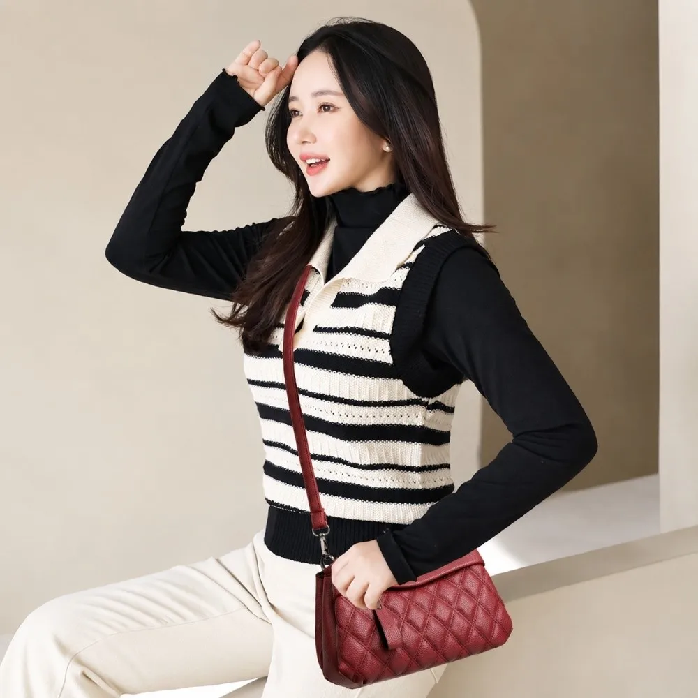 Luxury Adjustable Shoulder Bags Large Capacity Solid Color Women Bag PU Leather Multi-pocket Crossbody Bag Women