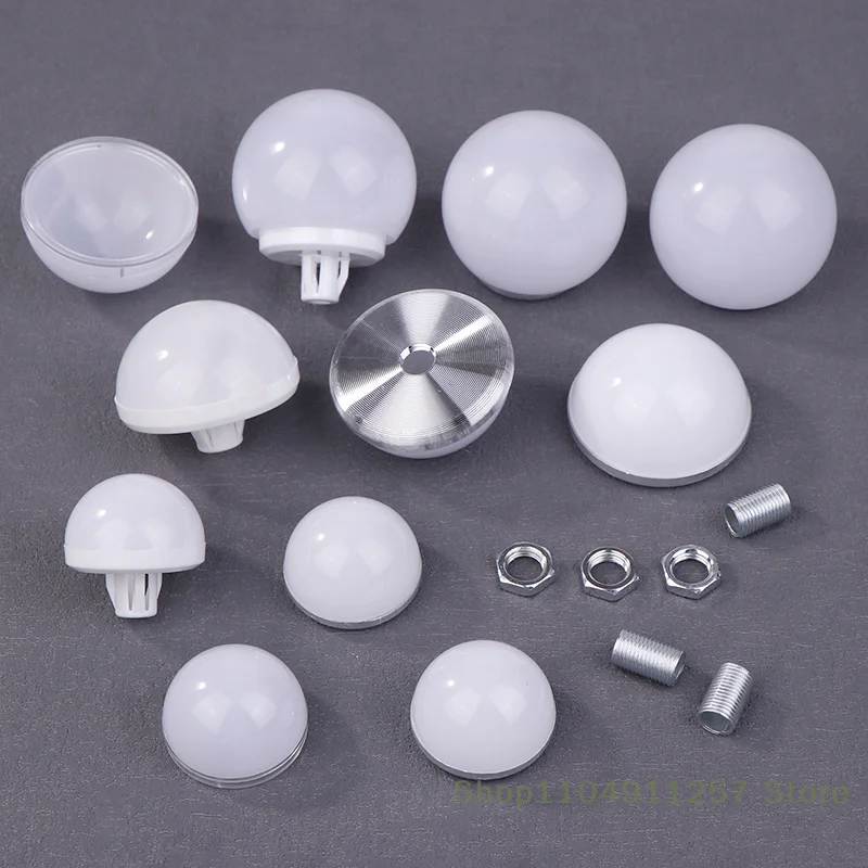 5 pezzi LED in plastica a mezza lampadina Lampadina per specchio per trucco Base in plastica/alluminio Shell Soffitto domestico Ristorante Luce Specchio Luce anteriore