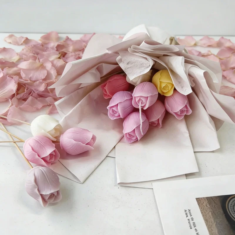 3D Tulips Candle Silicone Mold DIY  Flower Tulip Resin Plaster Decoration