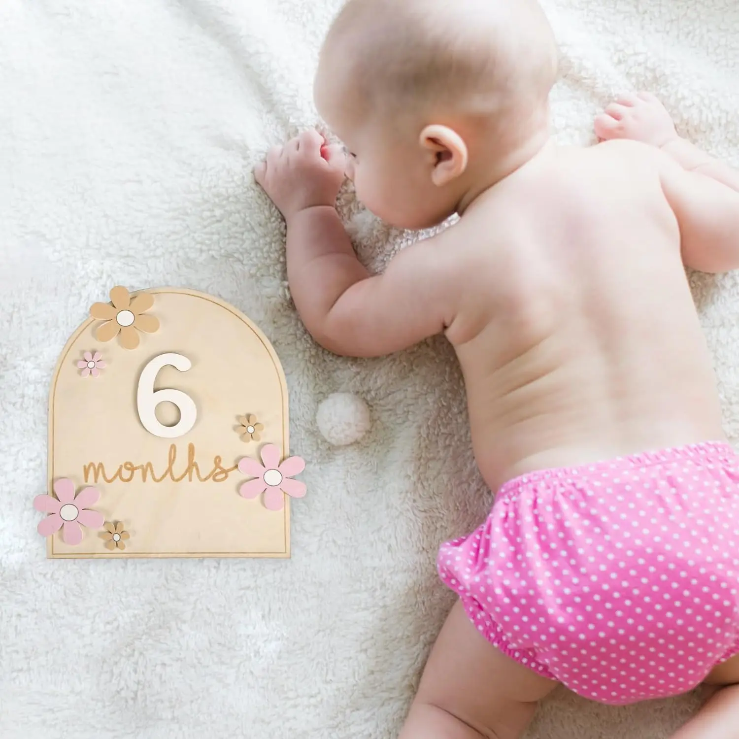 Creative Milestone Card Wooden Milestone Birth Sign Photography Milestone Card First Year Growth Card Pregnancy Journey