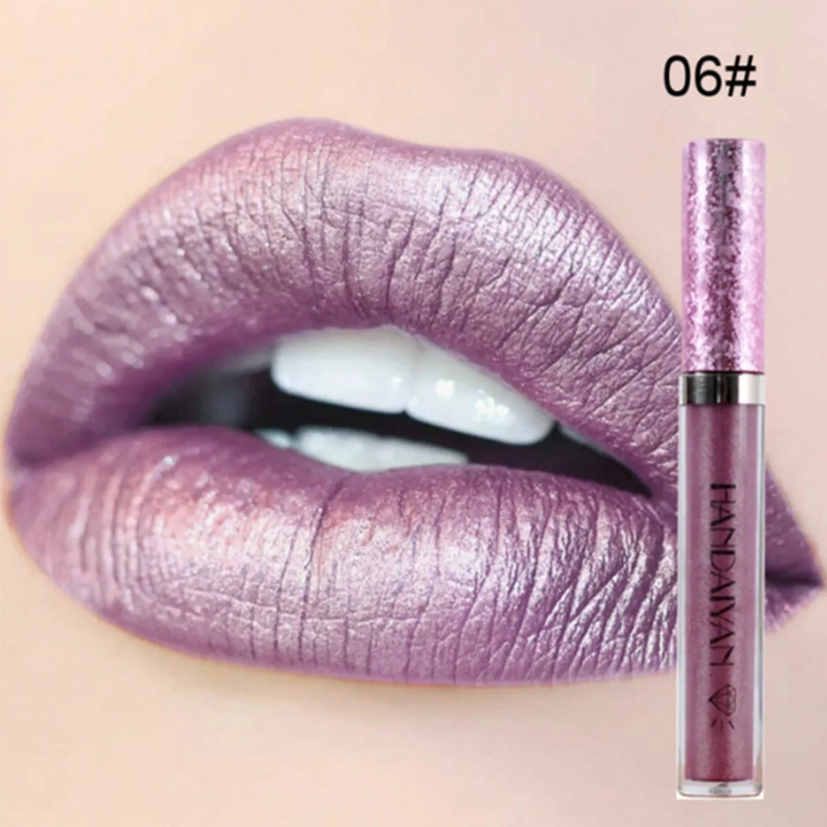 Metallic Glitter Liquid Lipstick Makeup Waterproof Lip Gloss Long-lasting Shimmer Metal Diamond Lip Glaze Tint Charming Cosmetic