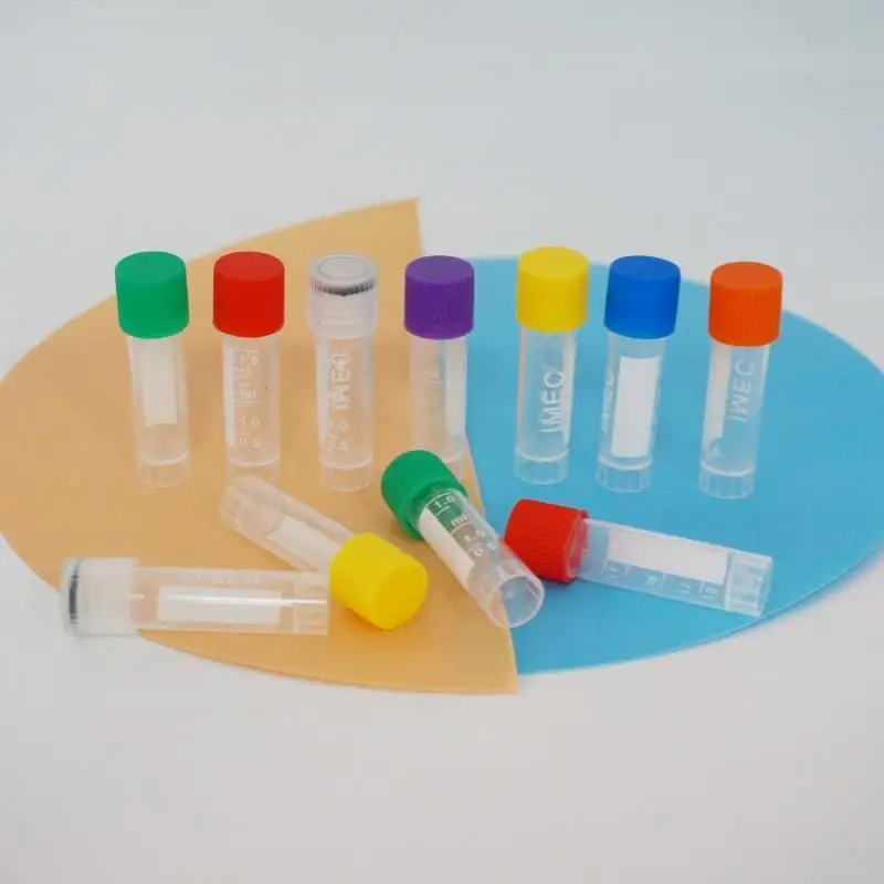 

50 шт./лот, лабораторная градуированная пластиковая трубка 1,8 мл для замораживания, криоконсервативный флакон, образец криопробирки с красочной крышкой