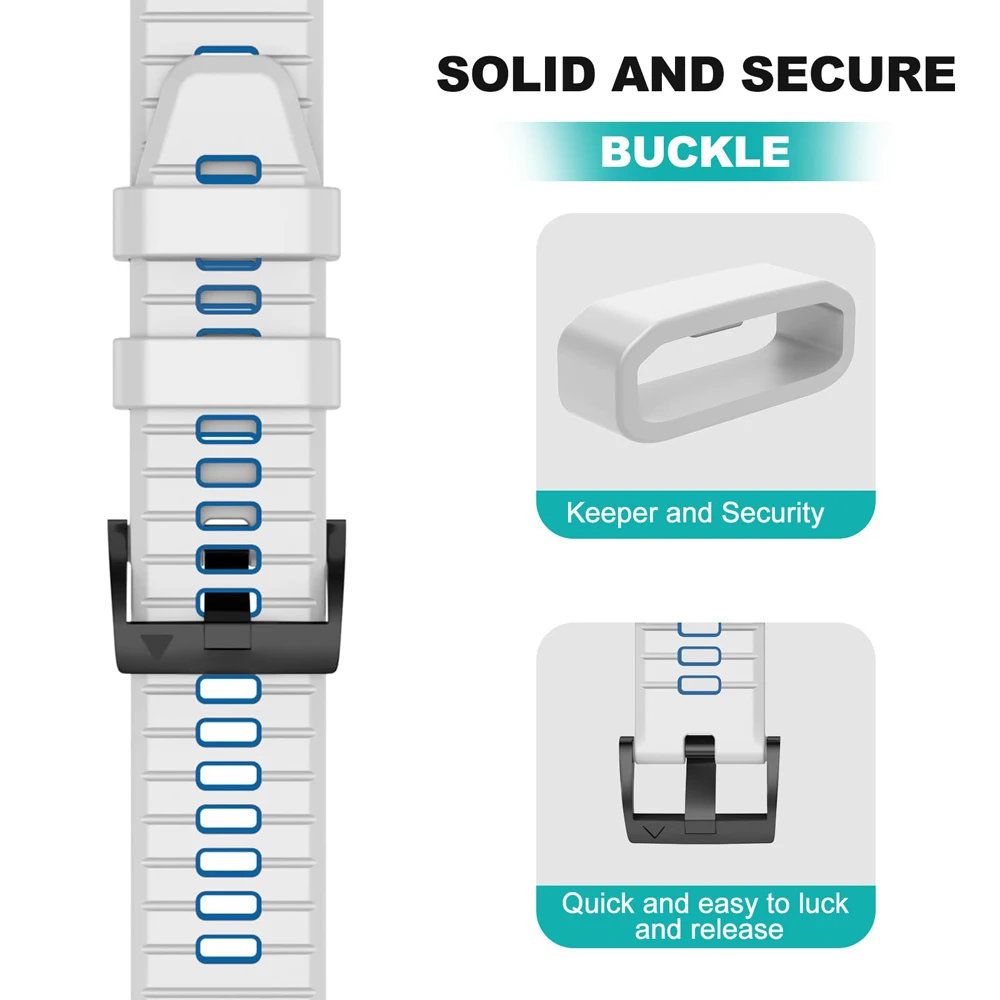 QuickFit 22mm 26mm Silicone Strap For Garmin Fenix 7X 7 Pro Solar/6X 6/Epix/Forerunner 965 955 945 935/Instinct 2X Official band