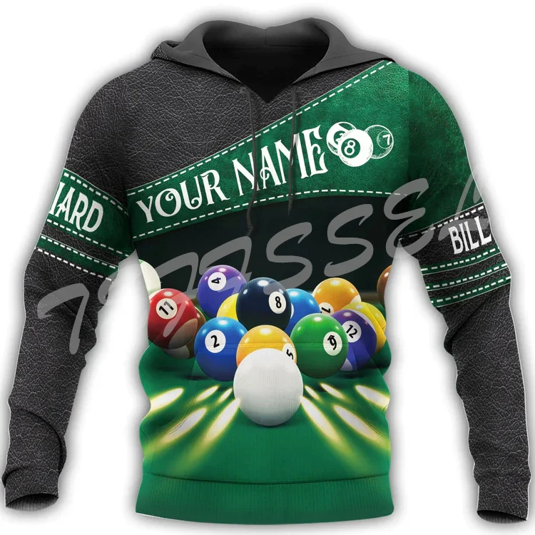 

NewFashion Custom Name Sports Billiards Ball Player Tattoo Vintage Pullover 3DPrint Retro Harajuku Casual Funny Jacket Hoodies W