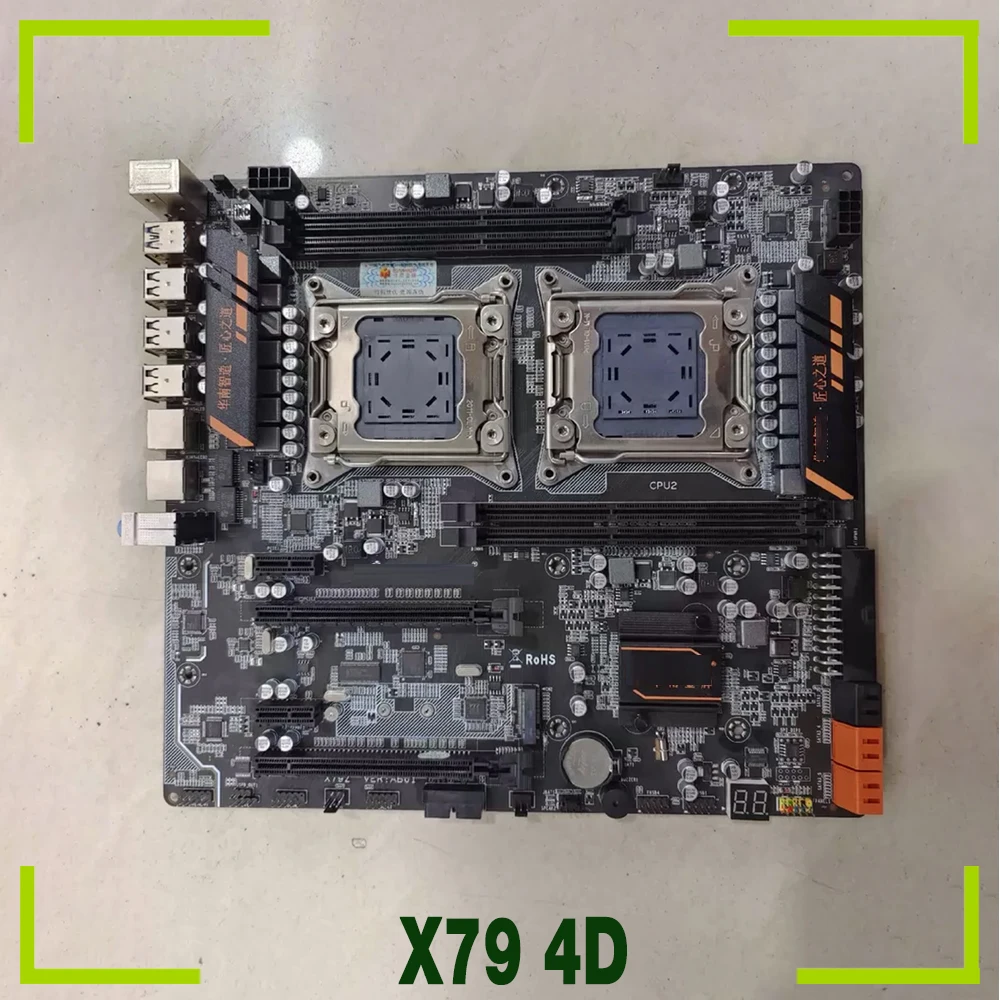 Материнская плата HUANANZHI с двумя процессорами X79 LGA 2011 E5 DDR3 128 ГБ E-ATX X79 4D