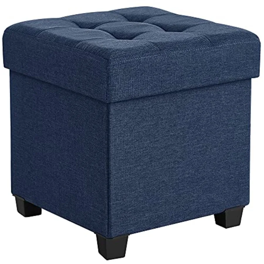 Storage Ottoman Small Ottoman Feet Rest with Legs 15 x 15 x 15.7 Inch Feet Stool Load up to 660 lb for Living Room Bedroom Dorm