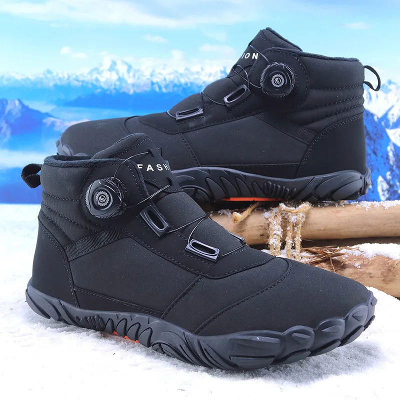 Outdoor Couple Snow Boots Hikking Boots for Men Bota Thick Sole Sneakers Winter Keep Warm Women Ankle Boots Bota Masculina