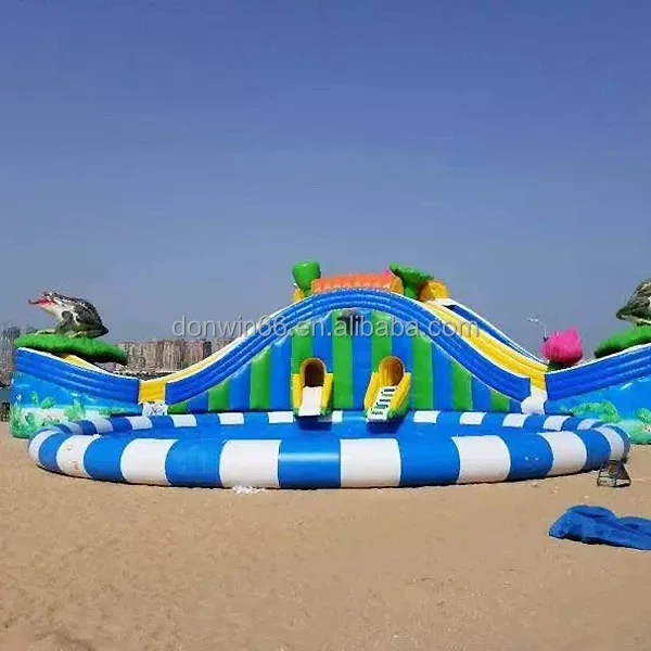 Outdoor Indoor Bouncy Castle Water Slide Combo Super Themed Art Panels Banner Outdoor Inflatable Game Combo