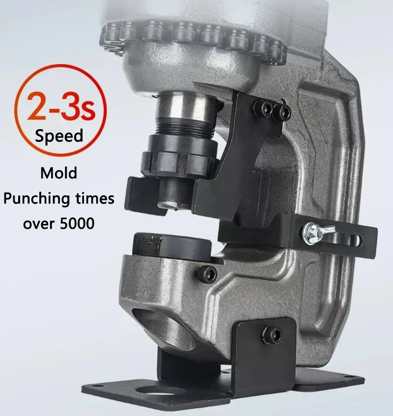 Máquina de perfuração hidráulica elétrica de 10mm de espessura, ângulo de canal de aço, abertura de buraco de cobre/alumínio/ferro/perfurador de placa de aço