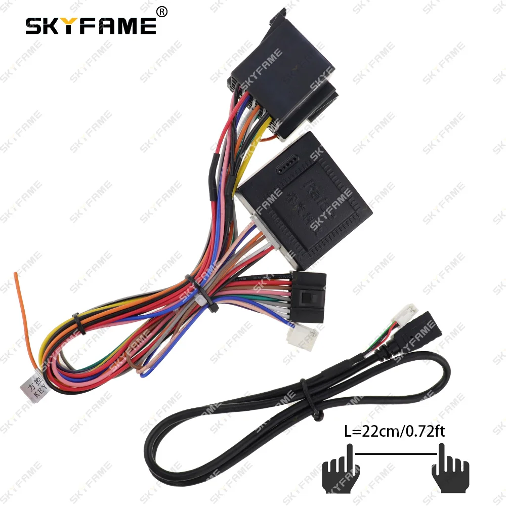 SKYFAME 16Pin سيارة الأسلاك تسخير محول Canbus صندوق فك أندرويد راديو كابل الطاقة ل Faw Bestune X80 YQBT-RZ-06